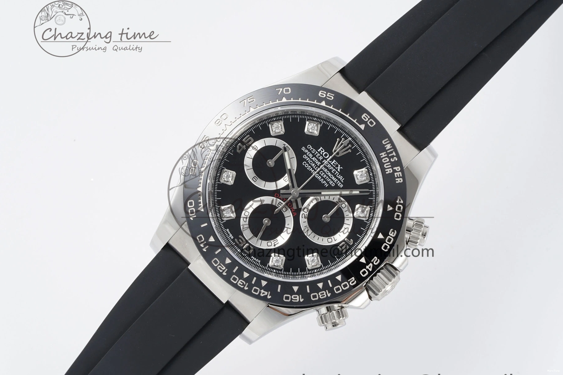 MiroTime 0425 Daytona 116519 Clean Factory 1:1 Best Edition Black Diamonds Dial on Oysterflex Rubber Strap SA Comfortable 1829